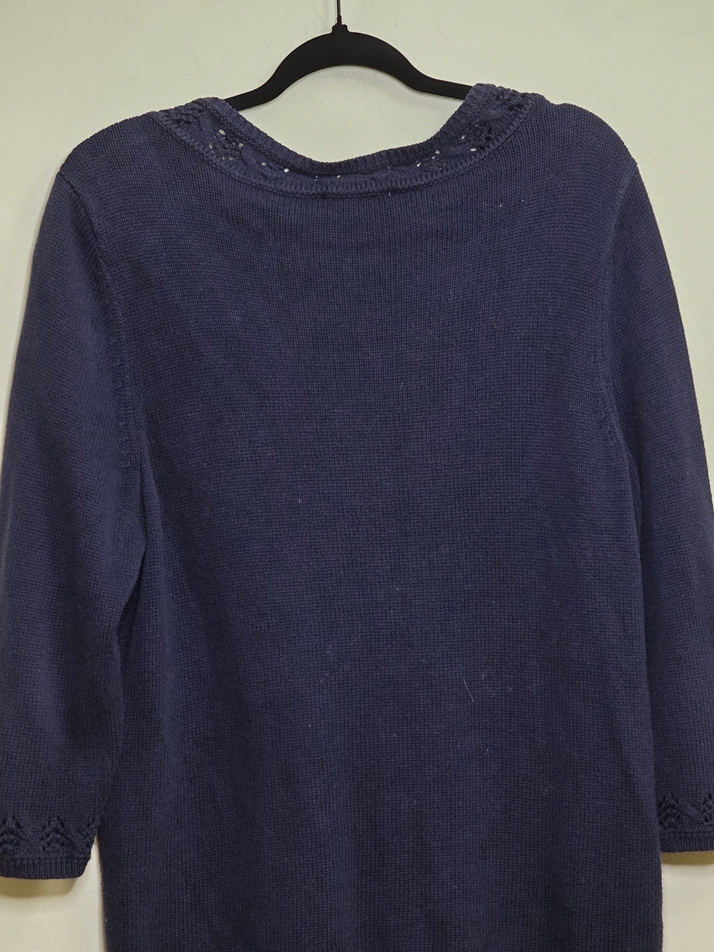 Christopher & Banks Navy Knit Top - Picture 2 of 3